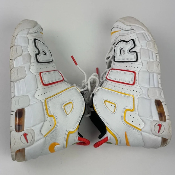 Nike Air More Uptempo Rayguns White/Orange Yellow DD9286-100 Kids Youth Size 3Y - Picture 8 of 10